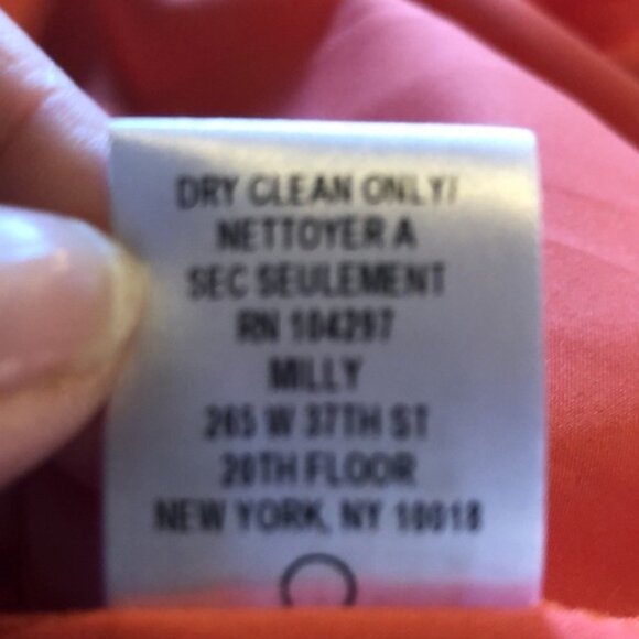 Milly of New York Orange and Beige Spaghetti Strap Waisted Fit and Flair Dress - Picture 13 of 13